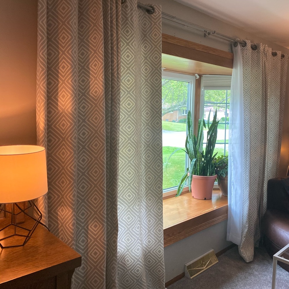 Complete Curtain Set! Double Window Treatment
